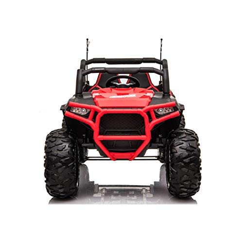 ATAA MAX Buggy Utv 4x4 para niños 2 plazas - Rojo - Coche eléctrico para niños Dos plazas, batería 12v, y Mando para Padres