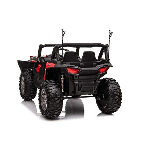 ATAA MAX Buggy Utv 4x4 para niños 2 plazas - Rojo - Coche eléctrico para niños Dos plazas, batería 12v, y Mando para Padres