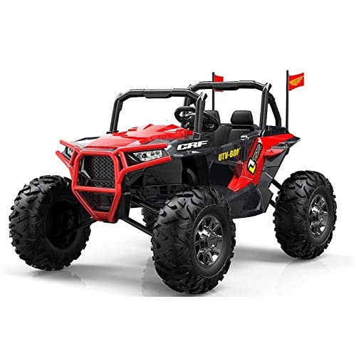 ATAA MAX Buggy Utv 4x4 para niños 2 plazas - Rojo - Coche eléctrico para niños Dos plazas, batería 12v, y Mando para Padres