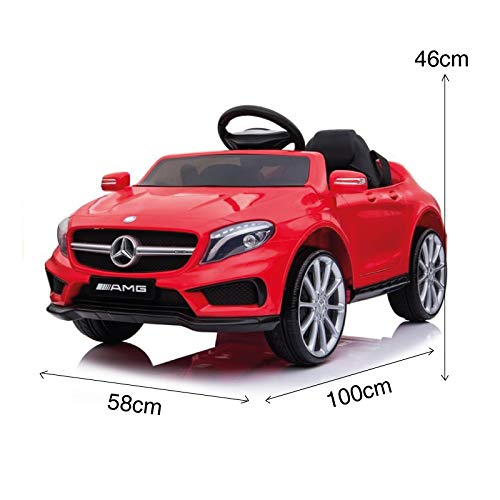 ATAA Mercedes GLA Coche eléctrico para niños batería 12v con Mando Padres teledirigido - Rojo