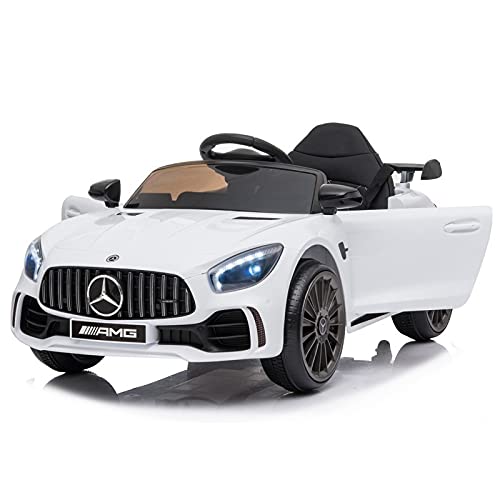 ATAA Mercedes GTR Mini - Blanco - Coche eléctrico para niños y niñas con Mando de Control Parental y batería 6v