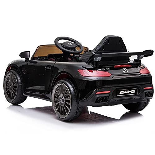 ATAA Mercedes GTR Mini - Negro- Coche eléctrico para niños y niñas con Mando para Padres y batería 6v