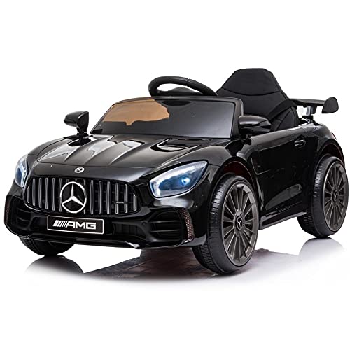 ATAA Mercedes GTR Mini - Negro- Coche eléctrico para niños y niñas con Mando para Padres y batería 6v