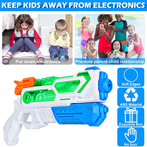 Auney Pistolas de Agua para Niños, Pistola de Agua de Juguete para niñas de niños, 2 Pack Water Gun Squirt Toy Guns