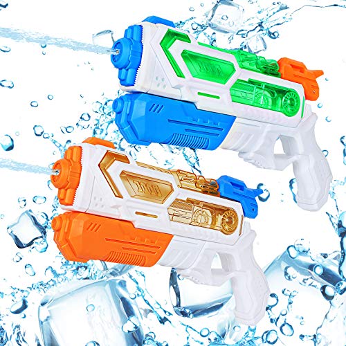 Auney Pistolas de Agua para Niños, Pistola de Agua de Juguete para niñas de niños, 2 Pack Water Gun Squirt Toy Guns