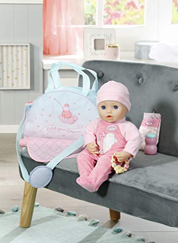 Baby Annabell Bolso Cambiador para Muñecas 43 cm, Promueve la Empatía y las Habilidades Sociales, Para Niños a Partir de 3 Años, Con Cambiador, Talco, Mordedor y Pañal