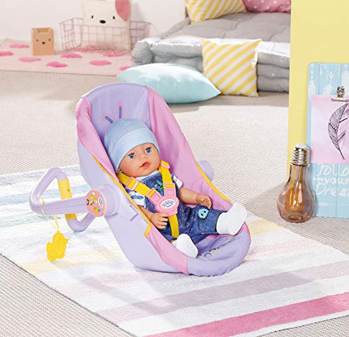 BABY born Sillita para Muñecas de 43 cm - Con Cinturones de Seguridad con Clip, Para Manos Pequeñas, Promueve la Empatía y Las Habilidades Sociales, Para Niños a Partir de 3 Años