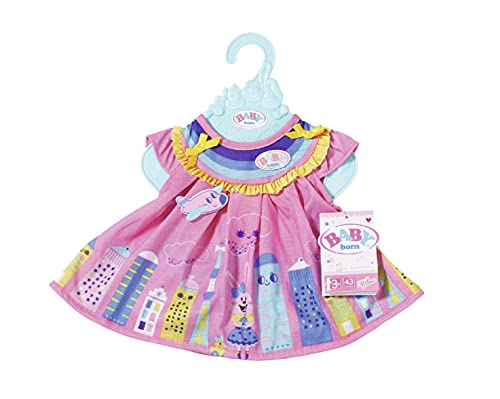 BABY born Vestido 43 cm-Para Niños a Partir de 3 Años-Fácil de Usar para Manos Pequeñas-Incluye 2 Modelos y una Percha, multicolor (828243)