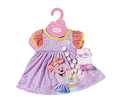 BABY born Vestido 43 cm-Para Niños a Partir de 3 Años-Fácil de Usar para Manos Pequeñas-Incluye 2 Modelos y una Percha, multicolor (828243)