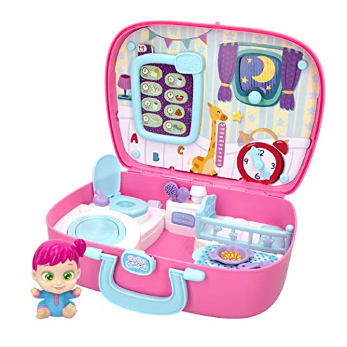 Baby Buppies - Baby Buppies Casa Maletín Interactivo con Sonidos divertidos y 10 Complementos bebé Sorpresa Guía de cuidados y certificado de nacimiento Juguetes niños 3 años (46480)