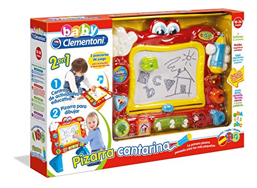 Baby Clementoni-La Pizarra Cantarina Juego Interactivo para Niños, Multicolor, One Size (55131.6)