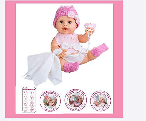 Baby Susu muñeca interactiva de vinilo 38 cm Rosa Oscuro