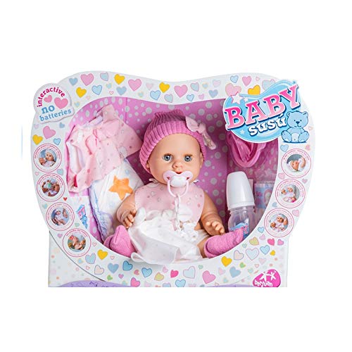 Baby Susu muñeca interactiva de vinilo 38 cm Rosa Oscuro