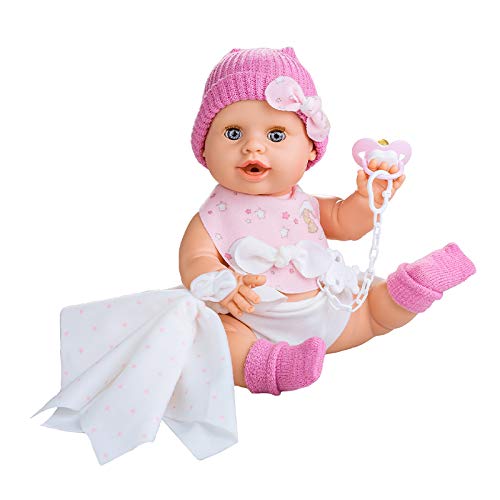 Baby Susu muñeca interactiva de vinilo 38 cm Rosa Oscuro