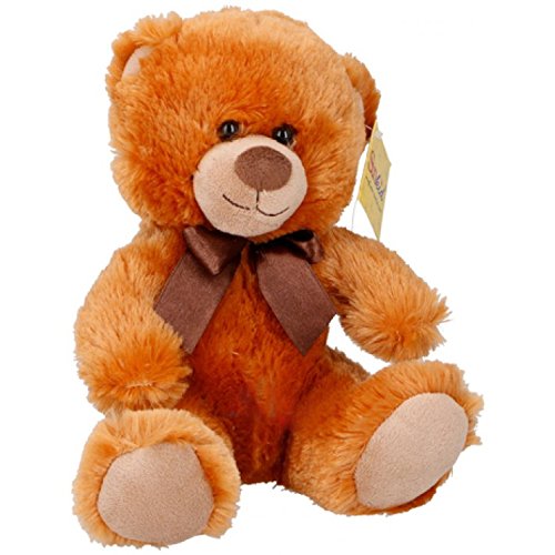 BAKAJI 4016833321287 - Oso de Peluche con Lazo Gigante, 20 cm, Multicolor