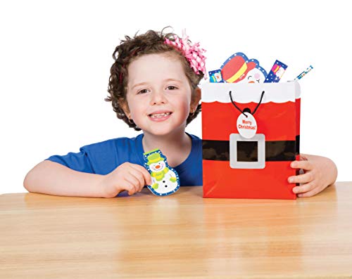 Baker Ross AC167 Bolsas de regalo de traje de Santa — Suministros creativos de arte para niños, fiestas navideñas, papel de regalo y regalos (paquete de 6)