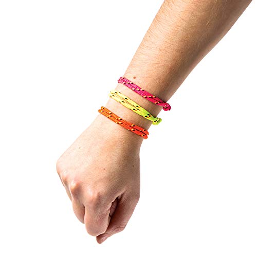 Baker Ross Pulseras de neón de la amistad (paquete de 12) Juguetes novedosos para niños, fiesta perfecta, botín o bolsa de premios, colores surtidos