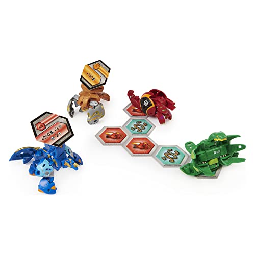 Bakugan Baku-Gear 4 Unidades, Tretorous Ultra con Baku-Gear y Fused Pegatrix x Goreene Ultra coleccionables Figuras de acción