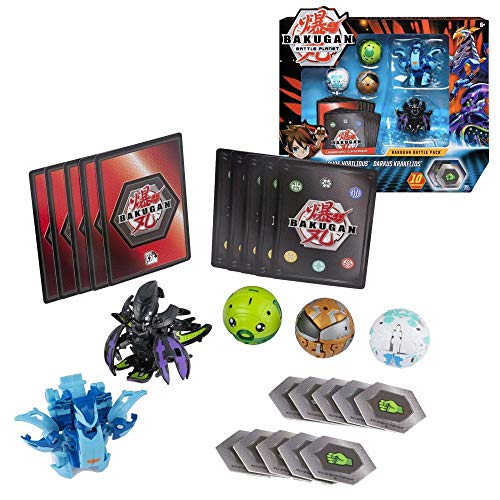 BAKUGAN Battle Pack Selección | Conjunto de 5 Spinmaster | Battle Brawlers, Bakugan:Aquos Nobilious vs. Darkus Krakelios