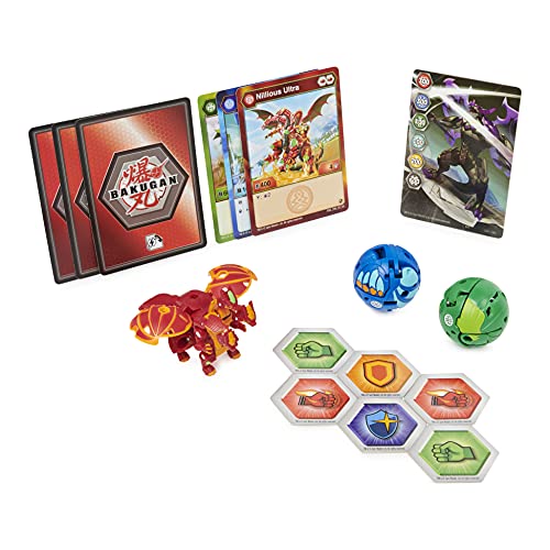 BAKUGAN Collectible Action Starter Pack 3-Pack, Nillious Ultra, Geogan Rising Figuras de acción coleccionables (Spin Master 6062069)