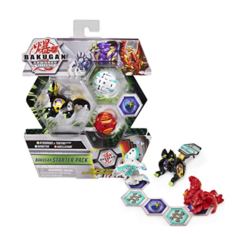 Bakugan Paquete de 3 Figuras de acción coleccionables Fusionadas Hydorous x Trhyno Ultra, Armored Alliance