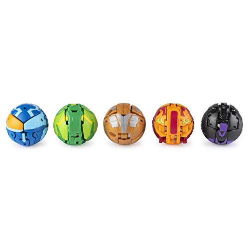 Bakugan, Paquete de 5 paquetes de batalla, Ventus Phaedrus & Pyrus Hydranoid, tarjetas coleccionables y criaturas transformadoras, para edades de 6 años en adelante