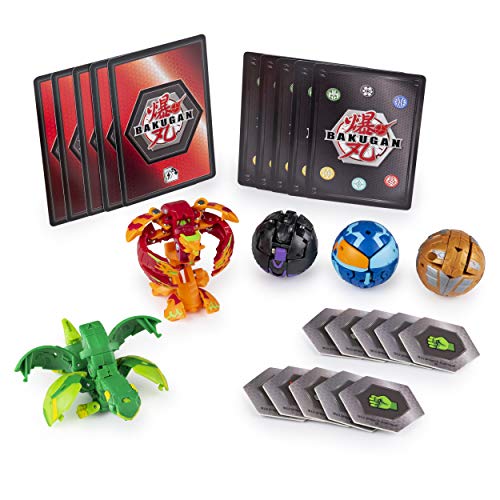 Bakugan, Paquete de 5 paquetes de batalla, Ventus Phaedrus & Pyrus Hydranoid, tarjetas coleccionables y criaturas transformadoras, para edades de 6 años en adelante