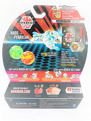 Bakugan Starter Pack, 2 clásicos y 1 Ultra - Haos Pyravian