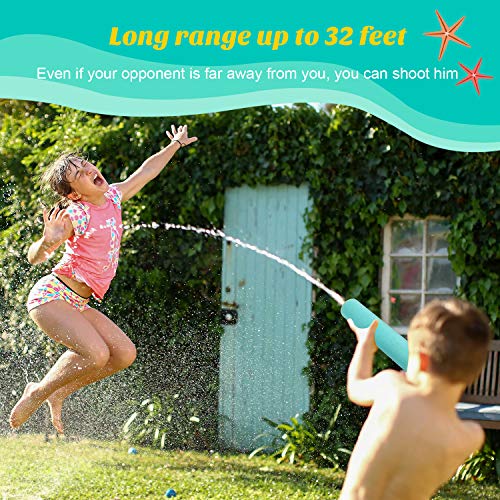 balnore Pistola de Agua Niños, 6PCS Pistolas de Agua Espuma para Niños Chicas Adultos, Pistolas Juguete Agua para Piscina, Jardín, Playa, Fiesta