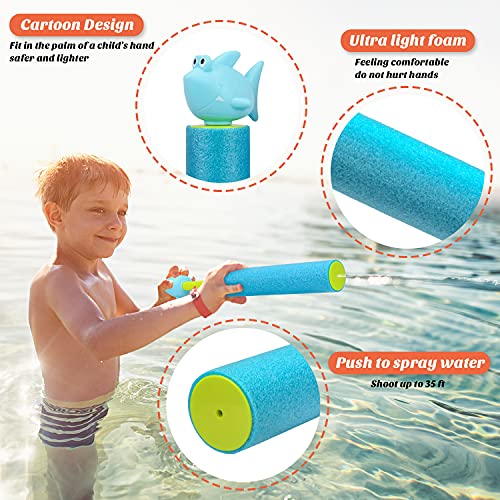 balnore Pistola de Agua Niños, 6PCS Pistolas de Agua Espuma para Niños Chicas Adultos, Pistolas Juguete Agua para Piscina, Jardín, Playa, Fiesta