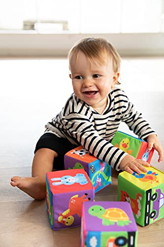 Bambino, Bloques blanditos, Juguete cubos blanditos para bebé a partir de 6 meses