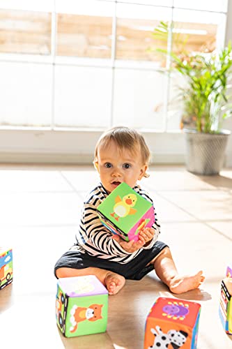 Bambino, Bloques blanditos, Juguete cubos blanditos para bebé a partir de 6 meses