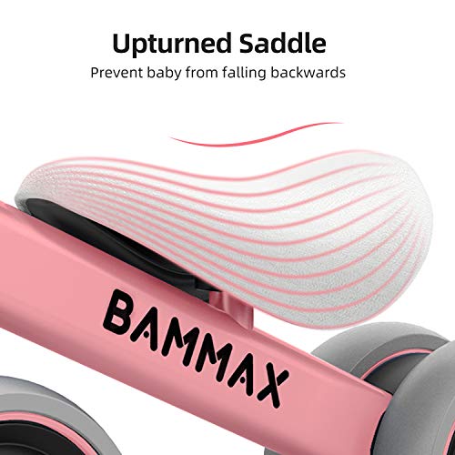 Bammax Bicicleta sin Pedales, Bici sin Pedales Niño, Juguetes Bebes 1 Año, Triciclos Bebes, Correpasillos Bebes 1 Año, Rosa