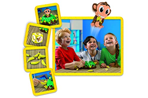 Banana Joe: Actionspiele / 1 springender Affe / 1 Bananenbaum / 12 Bananen / 1 Würfel / 1 Aufkleberbogen / 1 Spielanleitung / 2-5 Spieler / Spieldauer 15 Minuten