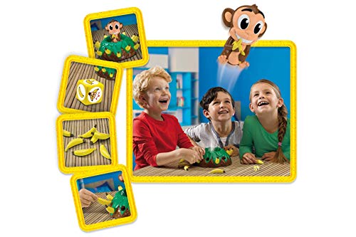 Banana Joe: Actionspiele / 1 springender Affe / 1 Bananenbaum / 12 Bananen / 1 Würfel / 1 Aufkleberbogen / 1 Spielanleitung / 2-5 Spieler / Spieldauer 15 Minuten