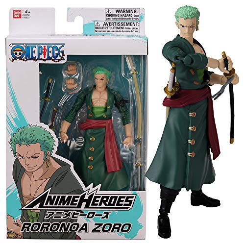 Bandai – Anime Heroes – One Piece – Figura de Anime Heroes 17 cm – Roronoa Zoro – 36932