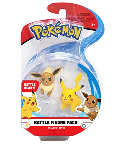 Bandai – Pokémon – Pack de 2 figuras 3 – 5 cm – Pikachu & Evoli – 82843 , color/modelo surtido