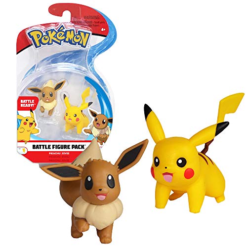 Bandai – Pokémon – Pack de 2 figuras 3 – 5 cm – Pikachu & Evoli – 82843 , color/modelo surtido