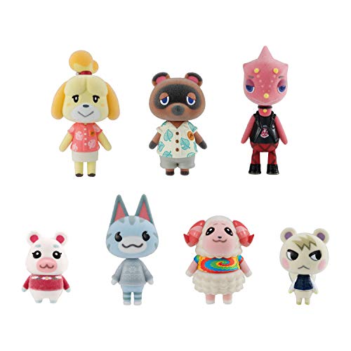 Bandai Shokugan – Animal Crossing: New Horizons Villager Flocado Doll Collection Figura 7pc Set de Regalo