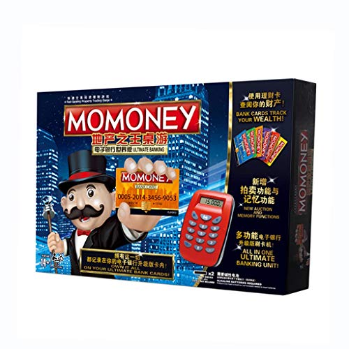 Banking Electronic Monopoly Game Deluxe Board Game, World Tour Real Estate King Transing Game para niños y Adultos