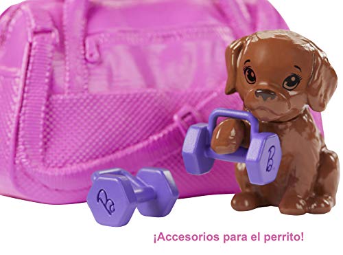 Barbie Bienestar, muñeca con ropa deportiva y accesorios, regalo para niñas y niños 3-9 años (Mattel GJG57)