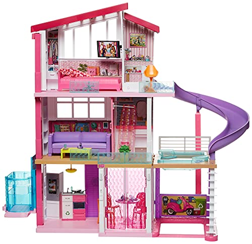 Barbie - Casa de Muñecas con Accesorios, La Casa de Tus Sueños, con Elevador Nuevo (Mattel Gnh53)