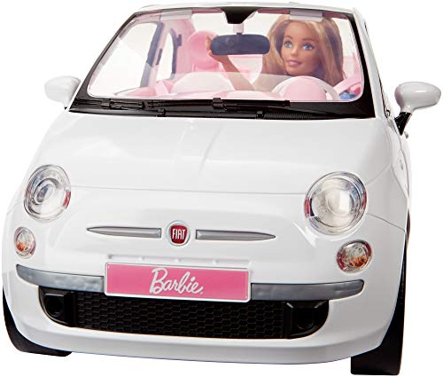 Barbie - Coche muñeca Fiat - coche muñeca, para niñas y niños de más de 3 años (Mattel FVR07)