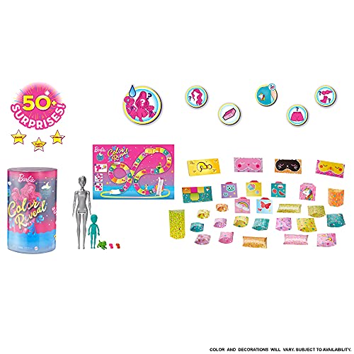 Barbie Color Reveal Caja Deluxe Fiesta de Pijamas Muñecas y accesorios divertidos (Mattel GRK14)