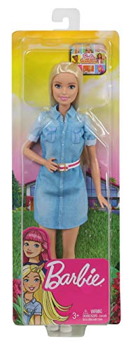 Barbie Dreamhouse Adventure muñeca rubia con vestido vaquero y accesorios, regalo para niñas y niños 3-9 años (Mattel GHR58) , color/modelo surtido