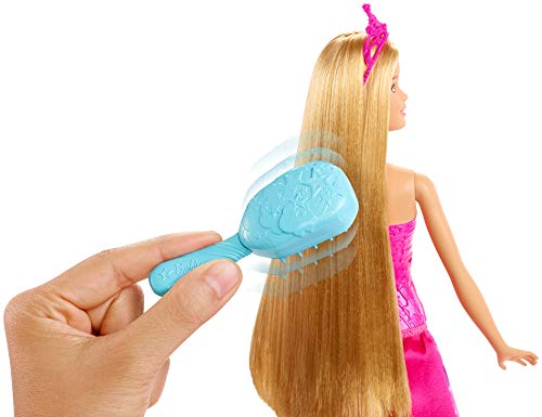 Barbie Dreamtopia, muñeca Cabello Mágico rubia, juguete +3 años (Mattel FRB12)