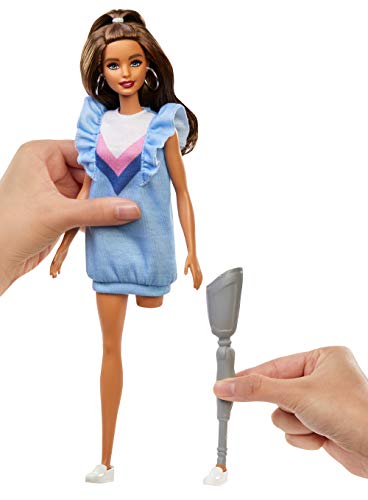 Barbie Fashionista Muñeca morena con pierna protésica (Mattel FXL54) , color/modelo surtido