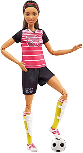 Barbie Fashionosta Made to Move - Muñeca articulada futbolista (Mattel FCX82)