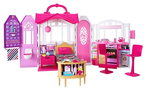 Barbie - Glam Casa de vacaciones portátil, Multicolor, Miscelanea (CHF54)