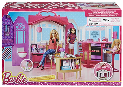 Barbie - Glam Casa de vacaciones portátil, Multicolor, Miscelanea (CHF54)